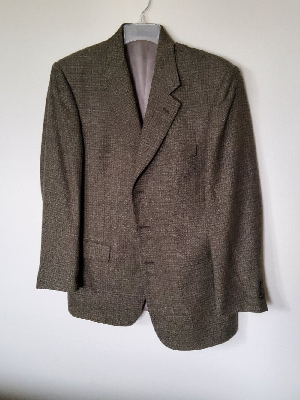Vintage Union Made Monsieur Givenchy Men's Brown Tweed Jacket size 40R
